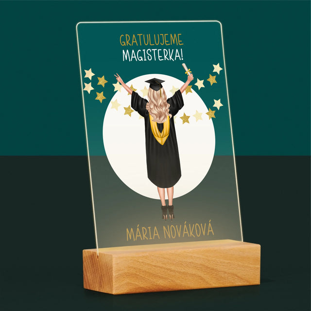 Tvorenie Postavy: Konečne Magister! - Tlač Na Akrylové Sklo (Vertikálne)