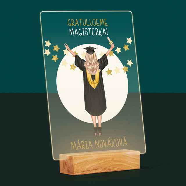 Tvorenie Postavy: Konečne Magister! - Tlač Na Akrylové Sklo (Vertikálne)