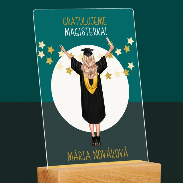 Tvorenie Postavy: Konečne Magister! - Tlač Na Akrylové Sklo (Vertikálne)