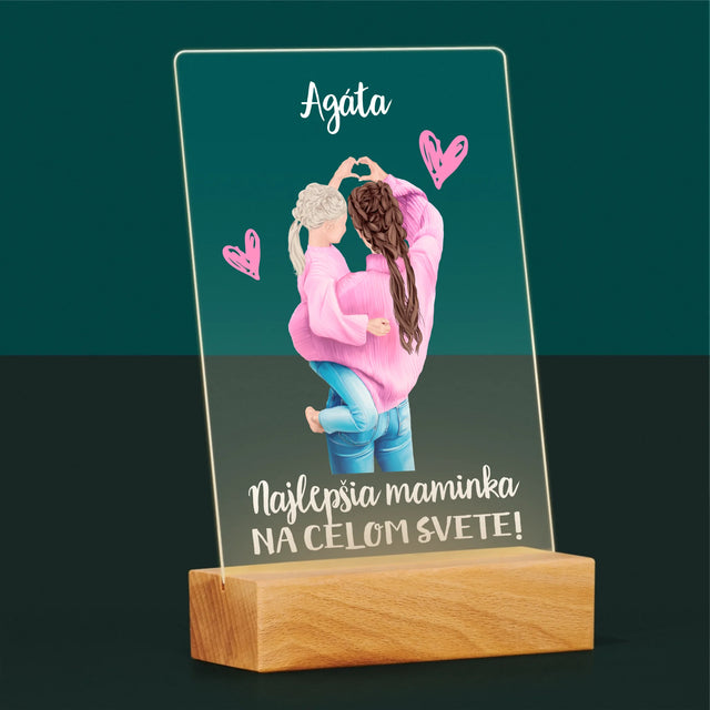 Tvorenie Postavy: Najlepšia Maminka Na Svete - Tlač Na Akrylové Sklo (Vertikálne)
