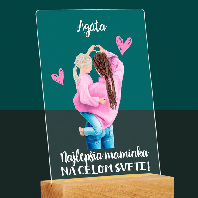 Tvorenie Postavy: Najlepšia Maminka Na Svete - Tlač Na Akrylové Sklo (Vertikálne)