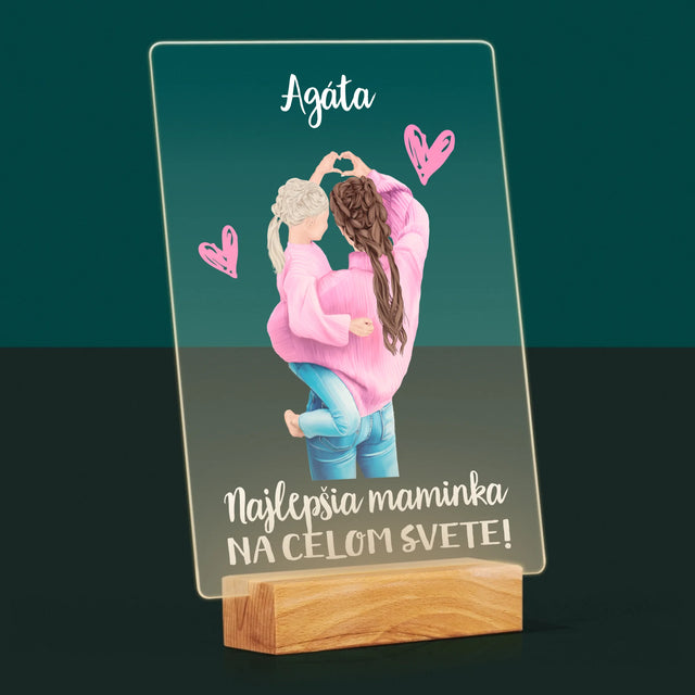 Tvorenie Postavy: Najlepšia Maminka Na Svete - Tlač Na Akrylové Sklo (Vertikálne)