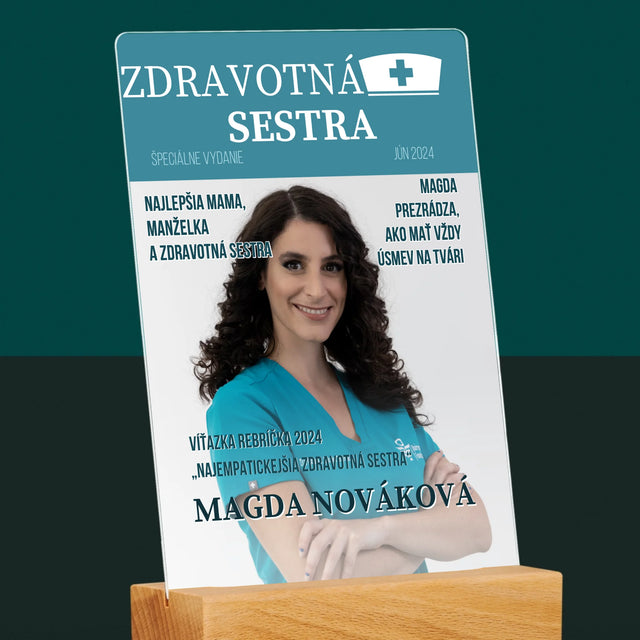 Obálka Časopisu: Zdravotná Sestra - Tlač Na Akrylové Sklo (Vertikálne)