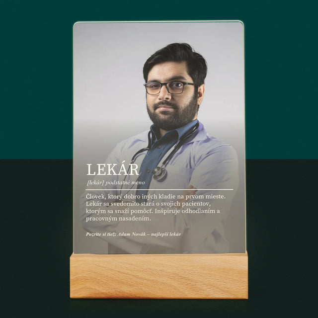 Fotografia A Podpis: Lekár Definícia - Tlač Na Akrylové Sklo (Vertikálne)