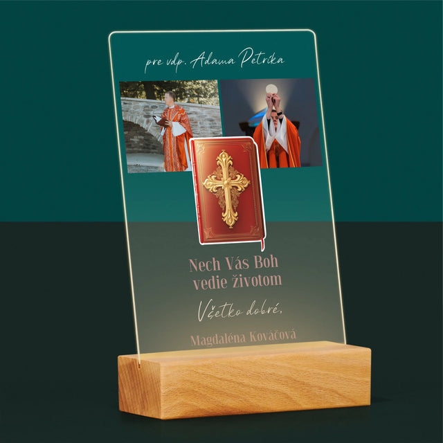 Fotokoláž: Božie Slovo - Tlač Na Akrylové Sklo (Vertikálne)