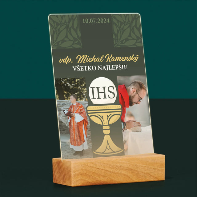 Fotokoláž: Všetko Najlepšie Kríž - Tlač Na Akrylové Sklo (Vertikálne)