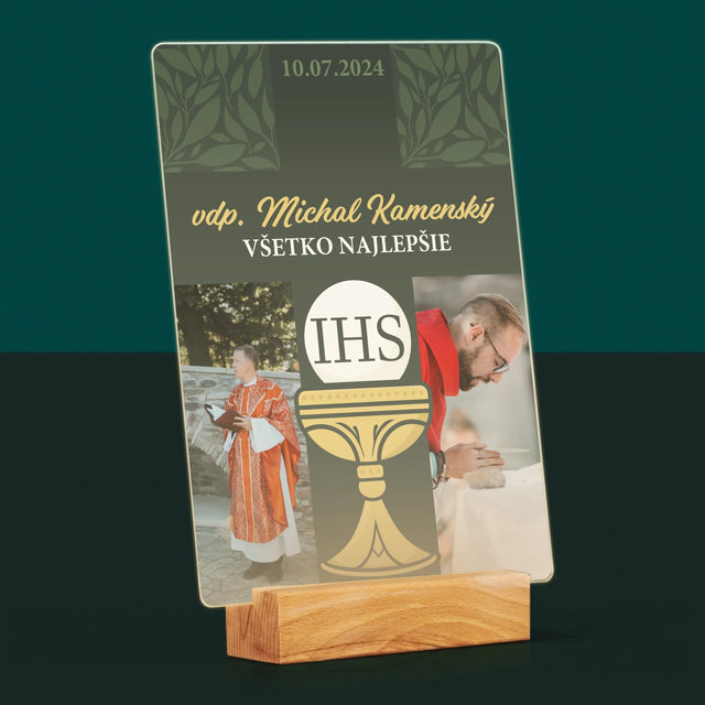 Fotokoláž: Všetko Najlepšie Kríž - Tlač Na Akrylové Sklo (Vertikálne)