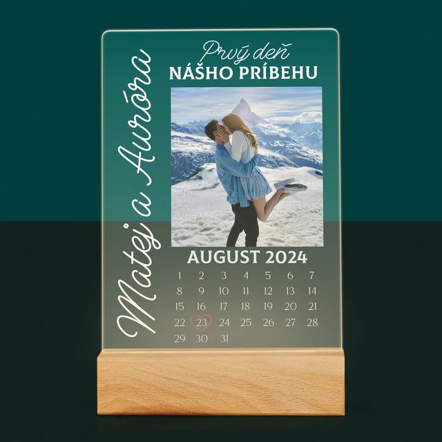 Fotografia A Podpis: Prvý Deň Nášho Príbehu - Tlač Na Akrylové Sklo (Vertikálne)