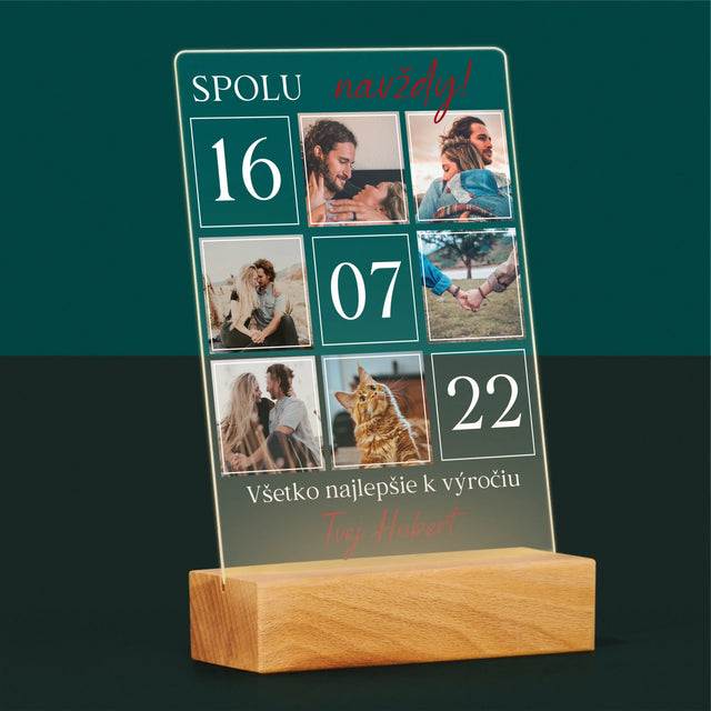 Fotokoláž: Spolu Navždy! - Tlač Na Akrylové Sklo (Vertikálne)