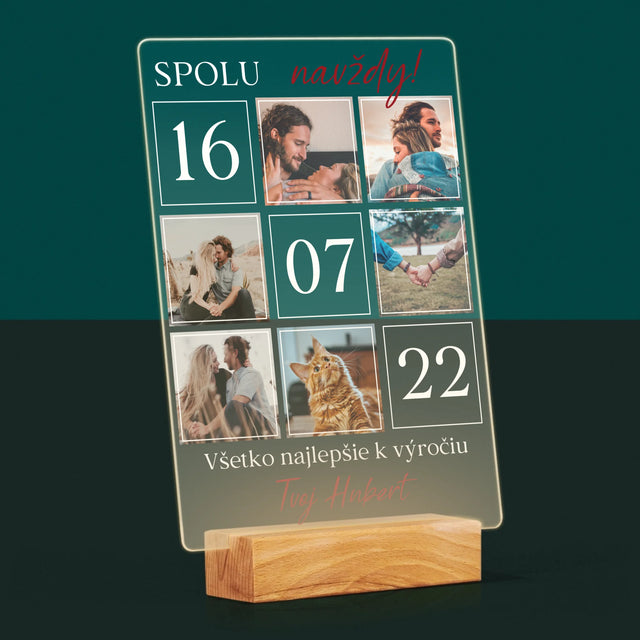 Fotokoláž: Spolu Navždy! - Tlač Na Akrylové Sklo (Vertikálne)