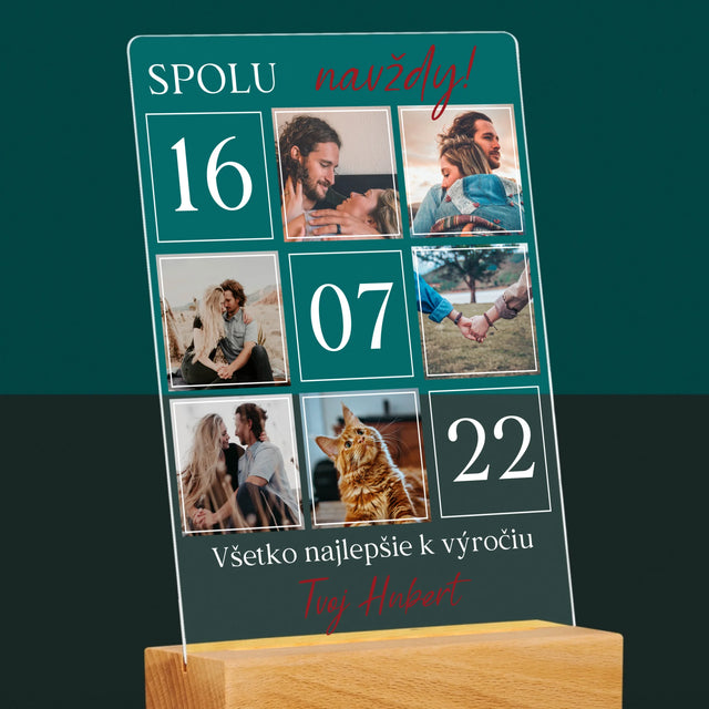 Fotokoláž: Spolu Navždy! - Tlač Na Akrylové Sklo (Vertikálne)