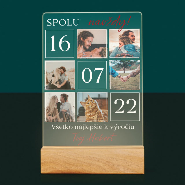 Fotokoláž: Spolu Navždy! - Tlač Na Akrylové Sklo (Vertikálne)