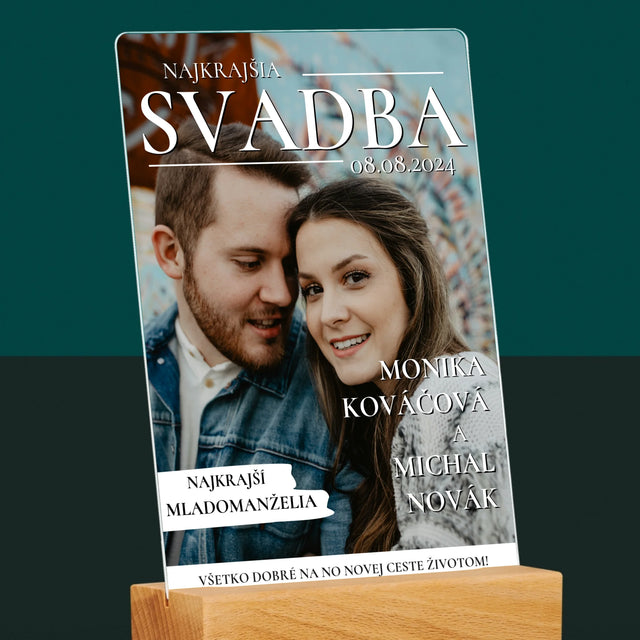 Obálka Časopisu: Najkrajšia Svadba - Tlač Na Akrylové Sklo (Vertikálne)