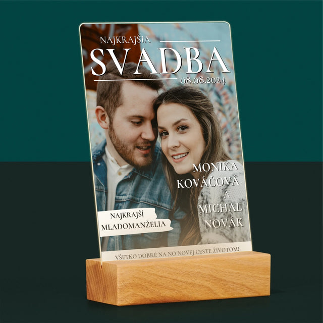 Obálka Časopisu: Najkrajšia Svadba - Tlač Na Akrylové Sklo (Vertikálne)
