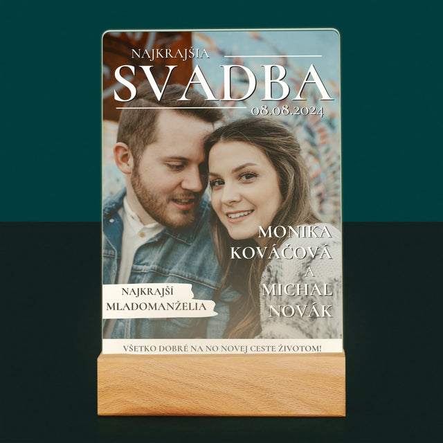 Obálka Časopisu: Najkrajšia Svadba - Tlač Na Akrylové Sklo (Vertikálne)