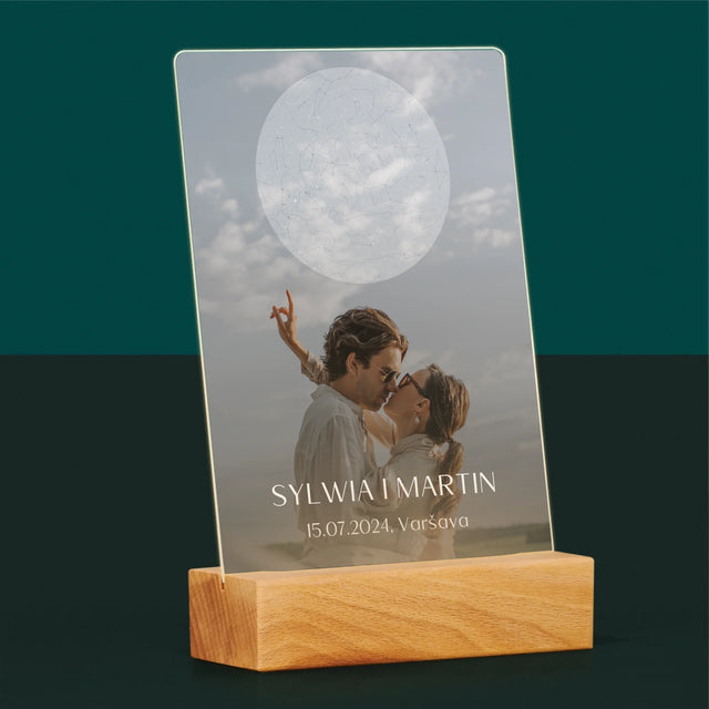 Mapa Hviezd: Svadba - Tlač Na Akrylové Sklo (Vertikálne)