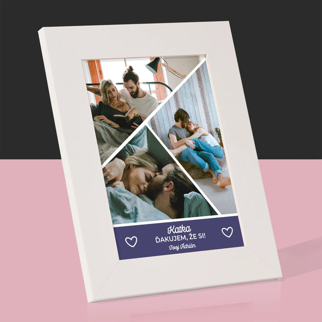 Fotokoláž: Ďakujem, Že Si - Rámček Na Fotografiu (Vertikálne)