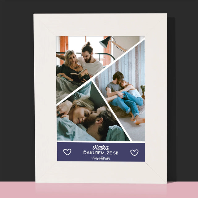 Fotokoláž: Ďakujem, Že Si - Rámček Na Fotografiu (Vertikálne)