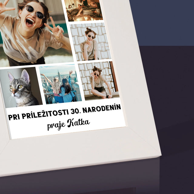 Fotokoláž: Narodeninová Koláž Z Fotografií - Rámček Na Fotografiu (Vertikálne)