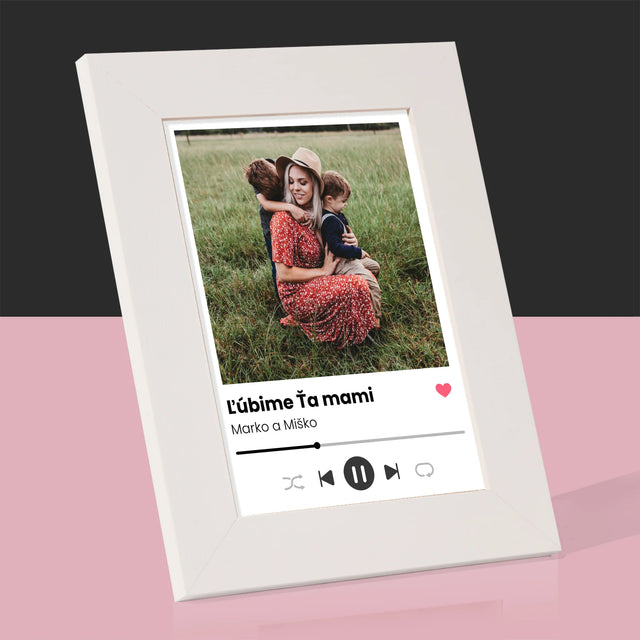Fotografia A Podpis: Ľúbime Ťa Mami - Rámček Na Fotografiu (Vertikálne)