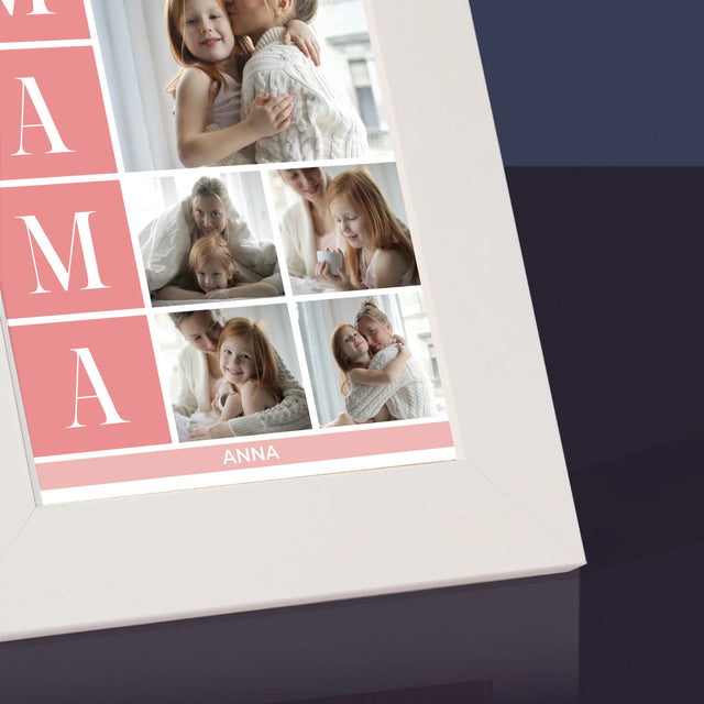 Fotokoláž: Najlepšia Mama Koláž - Rámček Na Fotografiu (Vertikálne)