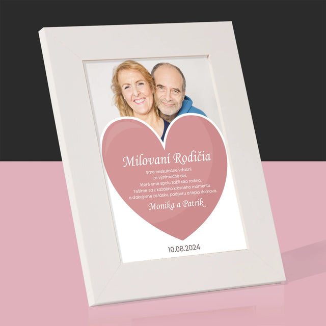 Fotografia A Podpis: Milovaní Rodičia - Rámček Na Fotografiu (Vertikálne)