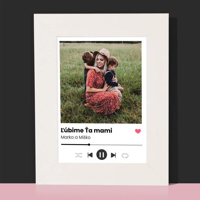 Fotografia A Podpis: Ľúbime Ťa Mami - Rámček Na Fotografiu (Vertikálne)
