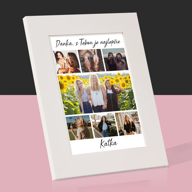 Fotokoláž: Najlepšia Kamarátka - Rámček Na Fotografiu (Vertikálne)