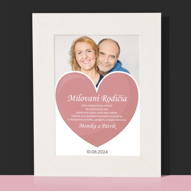 Fotografia A Podpis: Milovaní Rodičia - Rámček Na Fotografiu (Vertikálne)