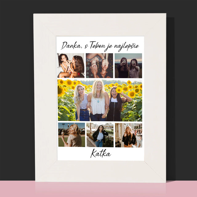 Fotokoláž: Najlepšia Kamarátka - Rámček Na Fotografiu (Vertikálne)