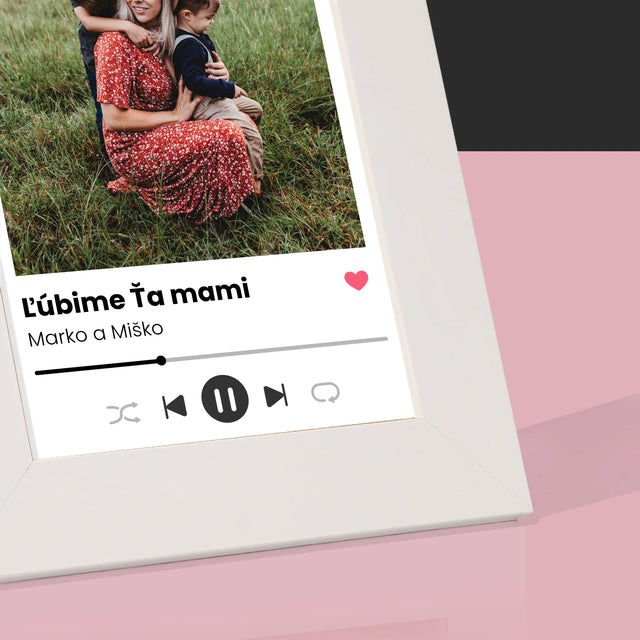 Fotografia A Podpis: Ľúbime Ťa Mami - Rámček Na Fotografiu (Vertikálne)