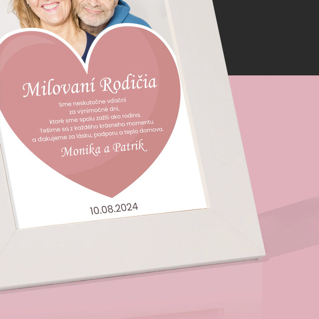Fotografia A Podpis: Milovaní Rodičia - Rámček Na Fotografiu (Vertikálne)