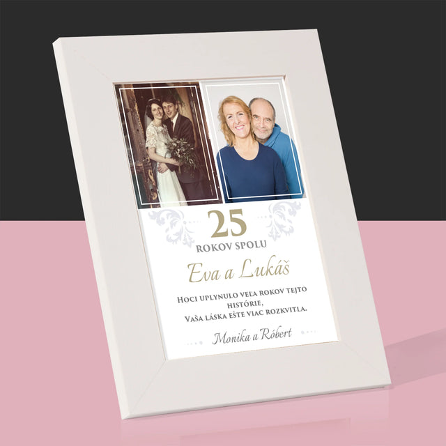 Fotokoláž: 25 Rokov Spolu - Rámček Na Fotografiu (Vertikálne)