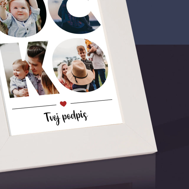 Slovo Z Fotografií: Ocko Z Tvojich Fotografií - Rámček Na Fotografiu (Vertikálne)