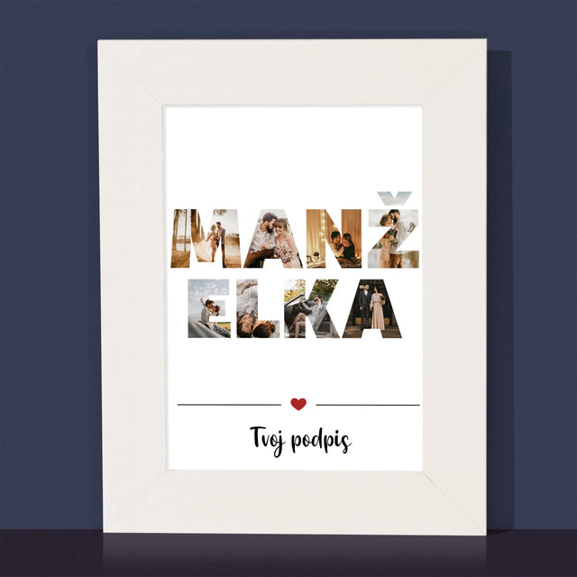 Slovo Z Fotografií: Manželka Z Tvojich Fotografií - Rámček Na Fotografiu (Vertikálne)