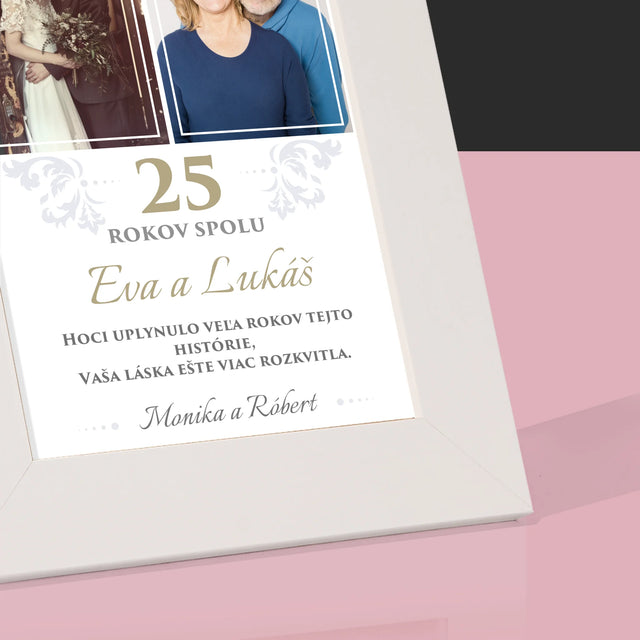 Fotokoláž: 25 Rokov Spolu - Rámček Na Fotografiu (Vertikálne)