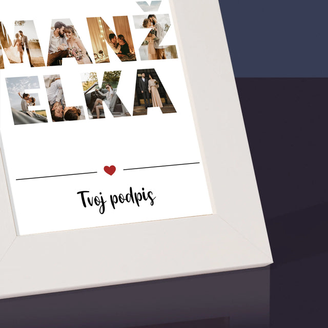 Slovo Z Fotografií: Manželka Z Tvojich Fotografií - Rámček Na Fotografiu (Vertikálne)