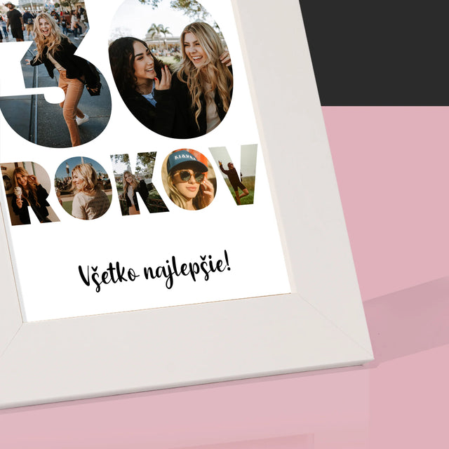 Slovo Z Fotografií: 30 Rokov Z Tvojich Fotografií - Rámček Na Fotografiu (Vertikálne)