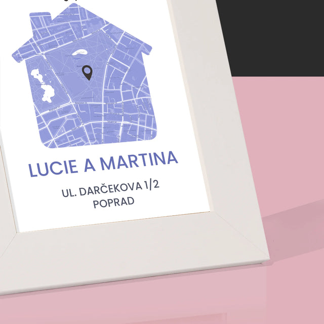 Mapa Mesta: Mapa Mesta: Nové Bývanie - Rámček Na Fotografiu (Vertikálne)