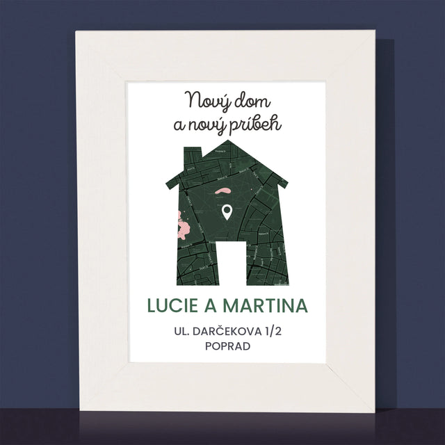 Mapa Mesta: Mapa Mesta: Nový Dom - Rámček Na Fotografiu (Vertikálne)