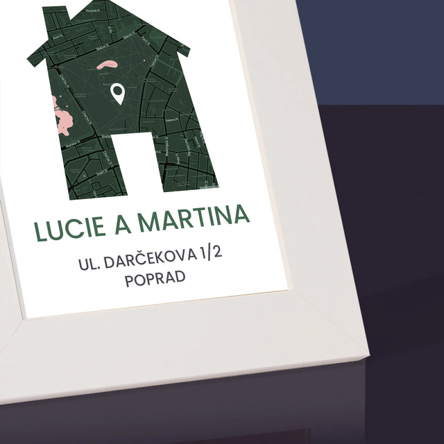 Mapa Mesta: Mapa Mesta: Nový Dom - Rámček Na Fotografiu (Vertikálne)