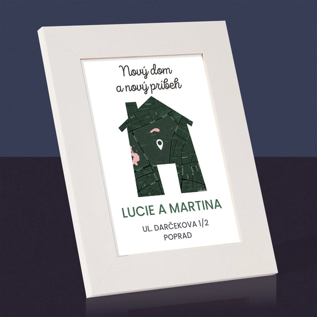 Mapa Mesta: Mapa Mesta: Nový Dom - Rámček Na Fotografiu (Vertikálne)