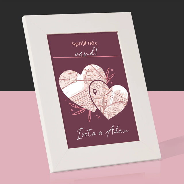 Mapa Mesta: Mapa Mesta: Osud - Rámček Na Fotografiu (Vertikálne)