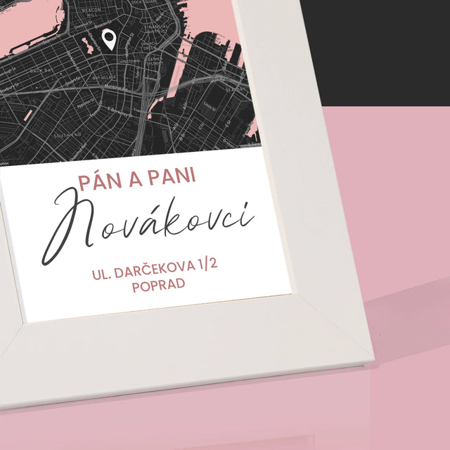 Mapa Mesta: Mapa Mesta: Pán A Pani - Rámček Na Fotografiu (Vertikálne)