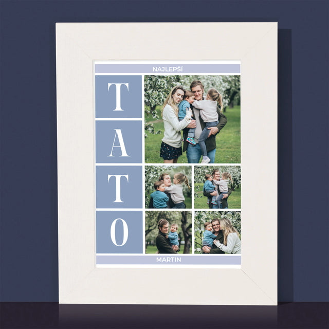 Fotokoláž: Najlepší Tato Koláž - Rámček Na Fotografiu (Vertikálne)