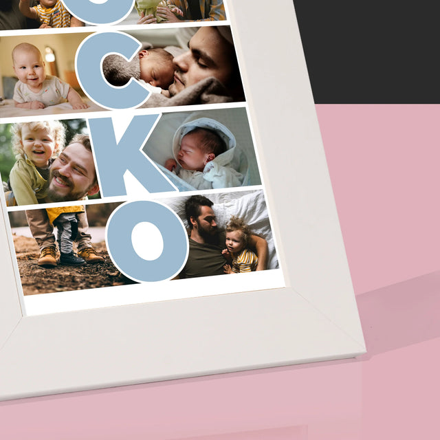 Fotokoláž: Nápis Ocko - Rámček Na Fotografiu (Vertikálne)