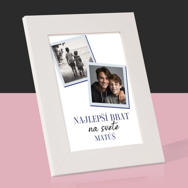 Fotokoláž: Najlepší Brat Na Svete - Rámček Na Fotografiu (Vertikálne)