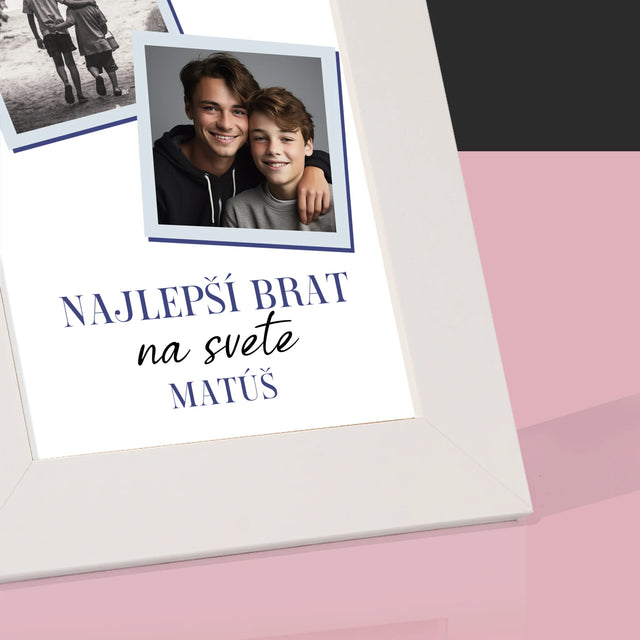 Fotokoláž: Najlepší Brat Na Svete - Rámček Na Fotografiu (Vertikálne)