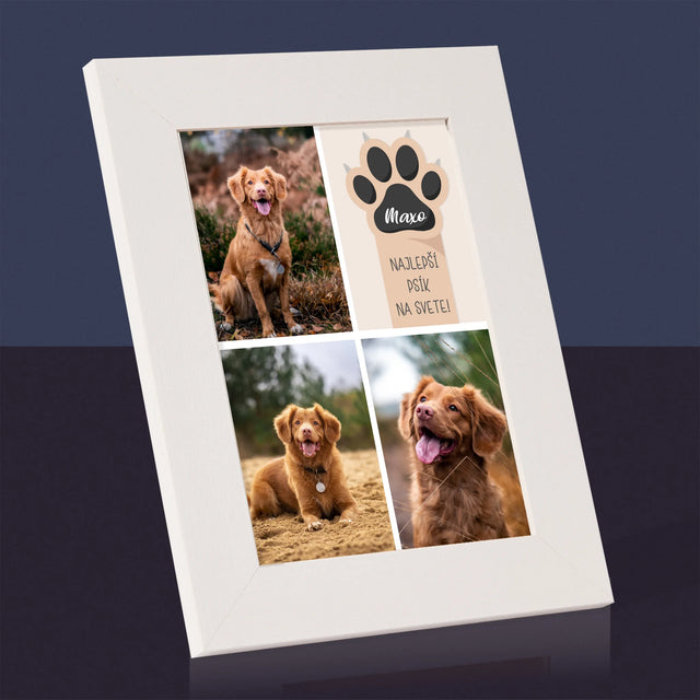 Fotokoláž: Najlepší Pes - Rámček Na Fotografiu (Vertikálne)