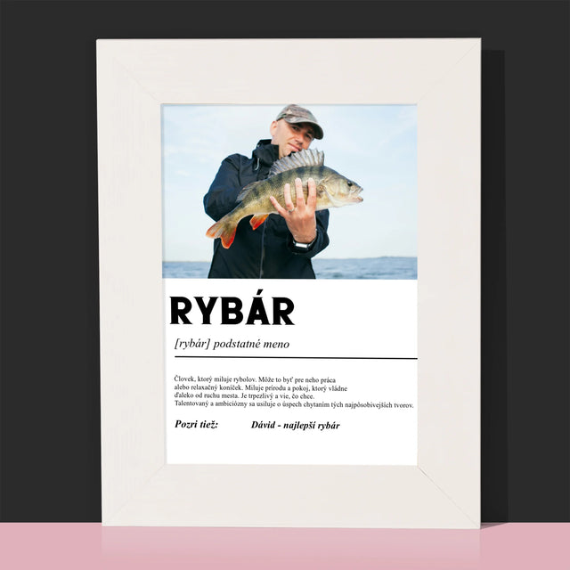 Fotografia A Podpis: Definícia Rybára - Rámček Na Fotografiu (Vertikálne)